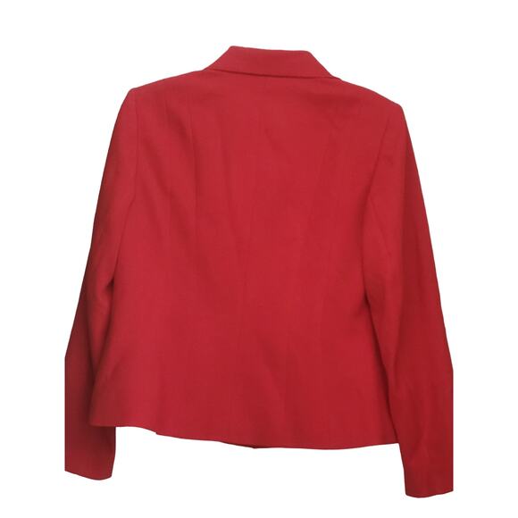 Kasper Suit Jacket Size 8 Red color Bright and Colorful Long Sleeve - Picture 2 of 8